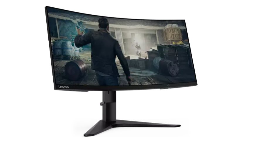 The Lenovo G34w-10 Ultrawide Curved Gaming Monitor.