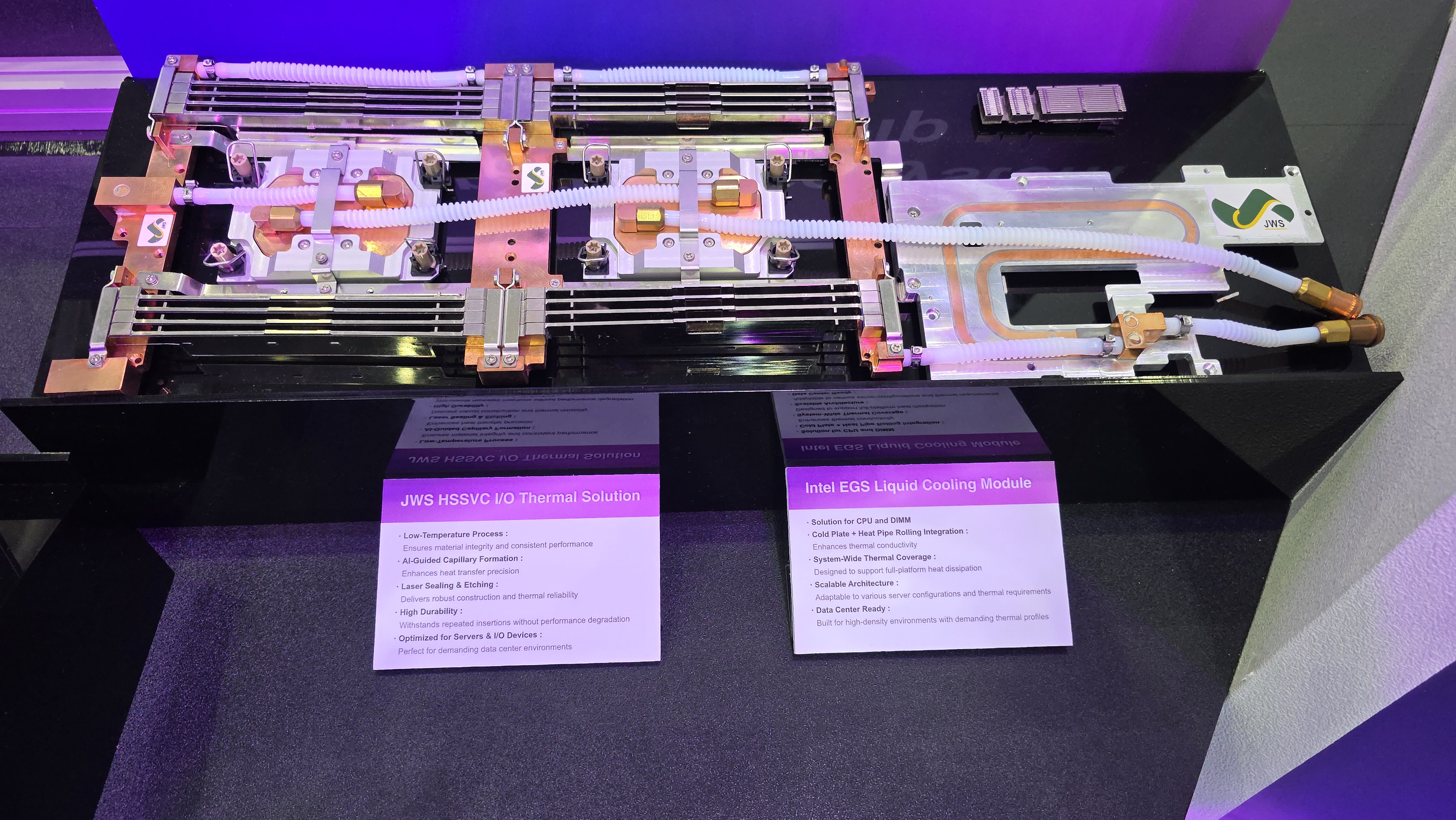 Intel liquid cooling system at Adata Computex booth