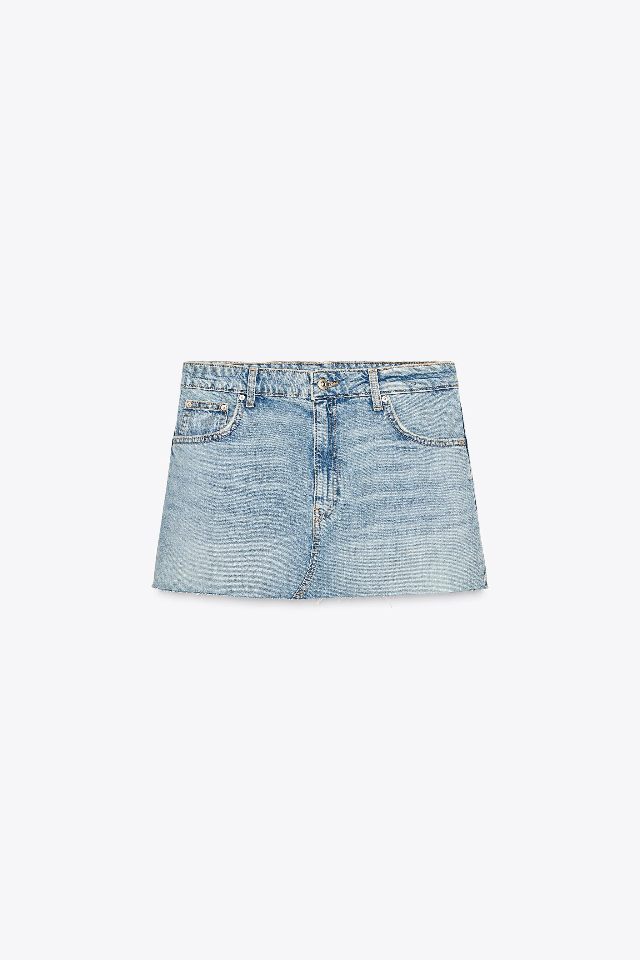 Denim Trf Mini Skirt