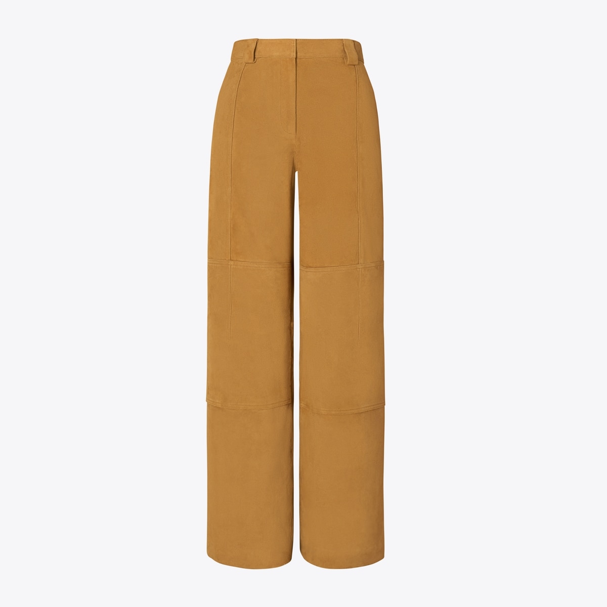 Relaxed-Fit Suede Pant in Brown, Size 6