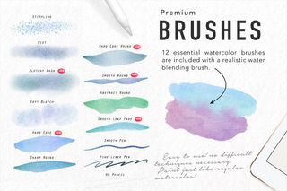 Procreate brushes: watercolour set