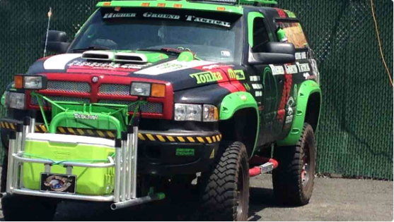 A group driving a truck full of guns and ammo was stopped by police on their way to New York City.