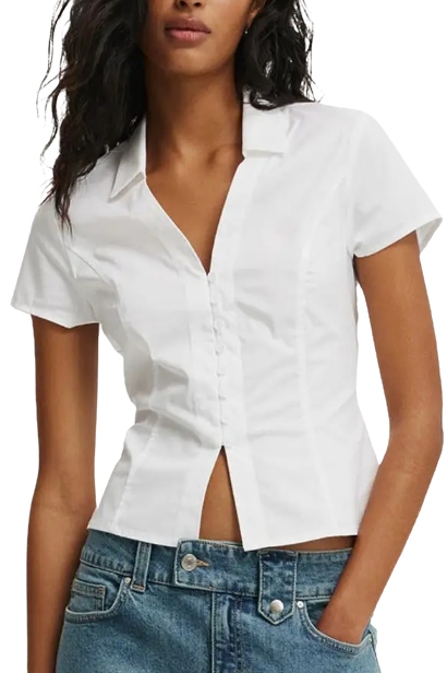 Women's Short Sleeve Fitted Shirt