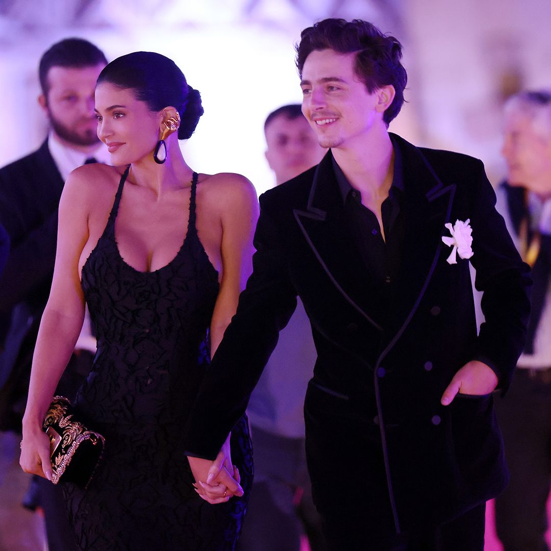 ROME, ITALY - MAY 07: Kylie Jenner and Timothee Chalamet attend the red carpet during the 70th David Di Donatello at Cinecitta Studios on May 07, 2025 in Rome, Italy. (Photo by Ernesto Ruscio/Getty Images)
