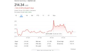 Garmin share price