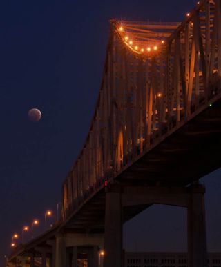 Lunar Eclipse and Crescent City Connection