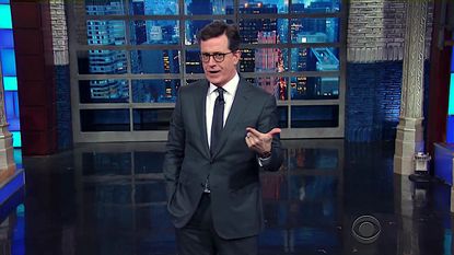 Stephen Colbert cracks pee jokes