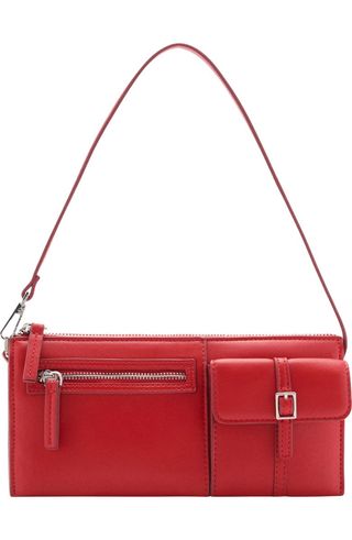 Faux Leather Shoulder Bag