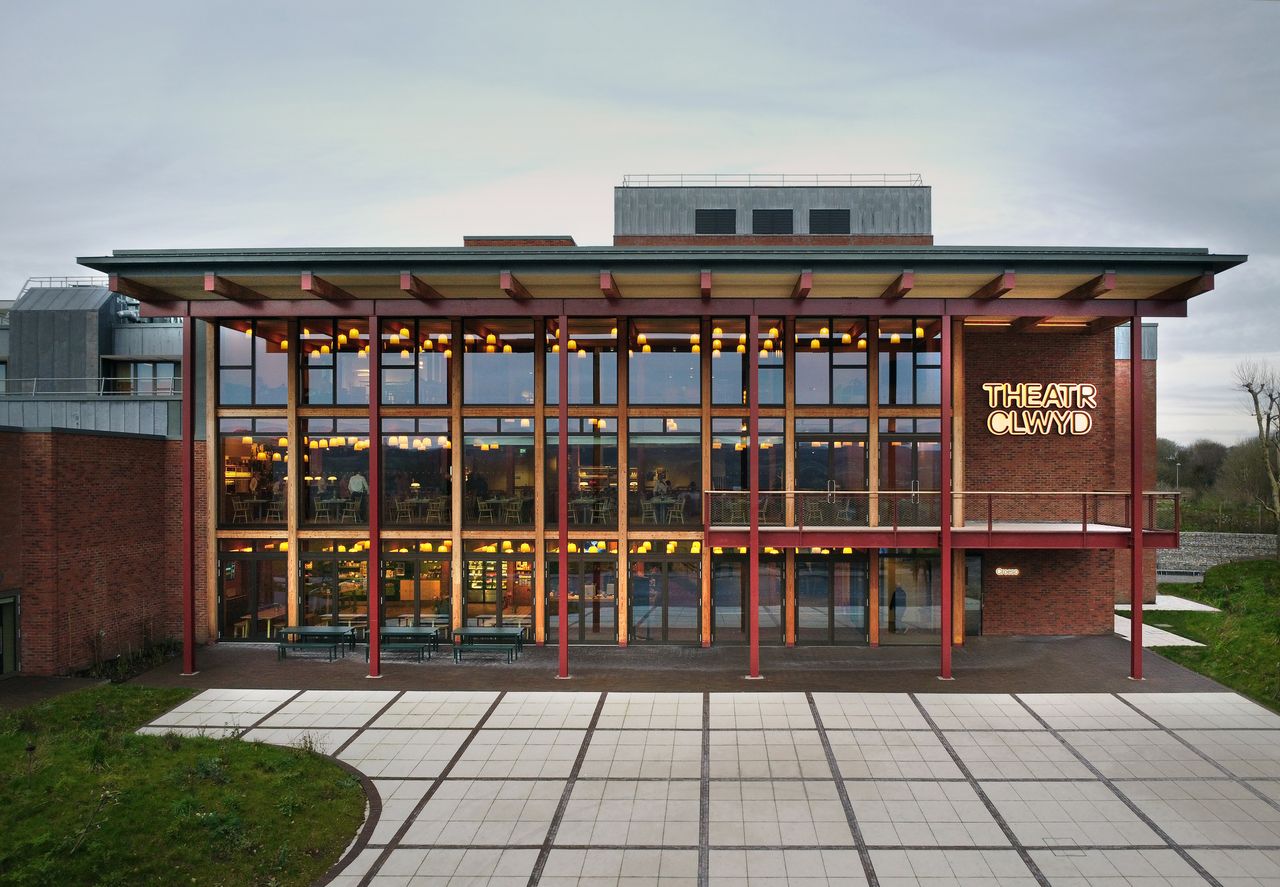 A refreshed Theatr Clwyd in North Wales shows off its new 'public square' and civic heart