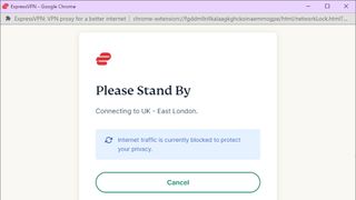 The ExpressVPN Windows kill switch correctly blocks outgoing traffic