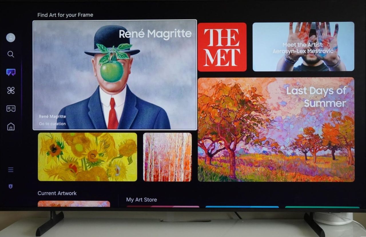 Art mode feature allows you to find art for your frame