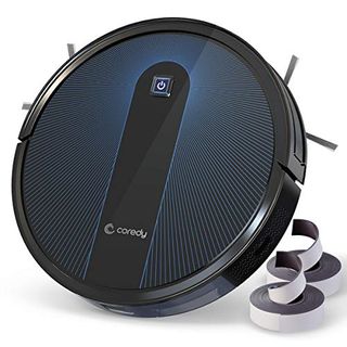Coredy Robot Vacuum Cleaner, Boost Intellect, 1600Pa Super-Strong Suction, Boundary Strips Included, 360Â° Smart Sensor Protection, Ultra Slim, R650 Robotic Vacuum, Cleans Hard Floor to Carpets