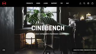 Website screenshot for Cinebench