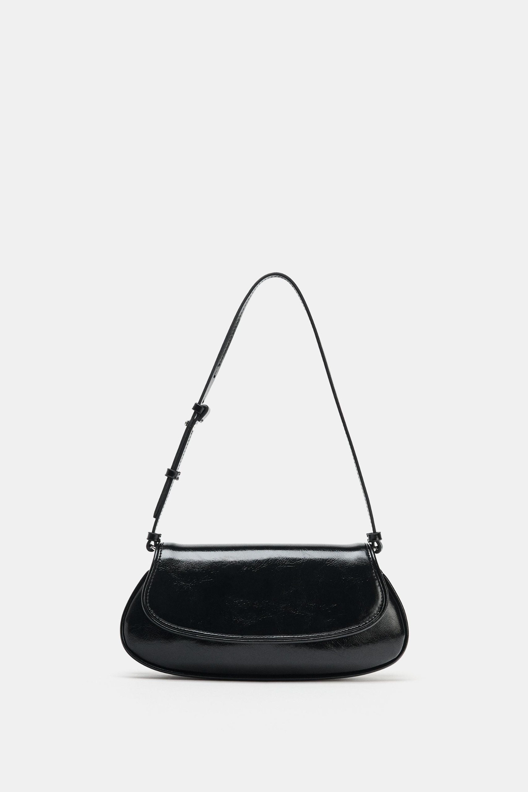 Flap Shoulder Bag - Black - One Size Only