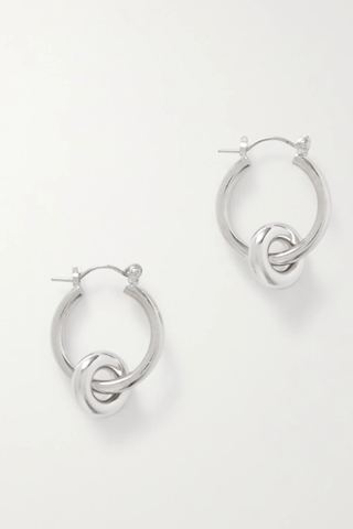 + Net Sustain Isola Recycled Platinum-Plated Hoop Earrings