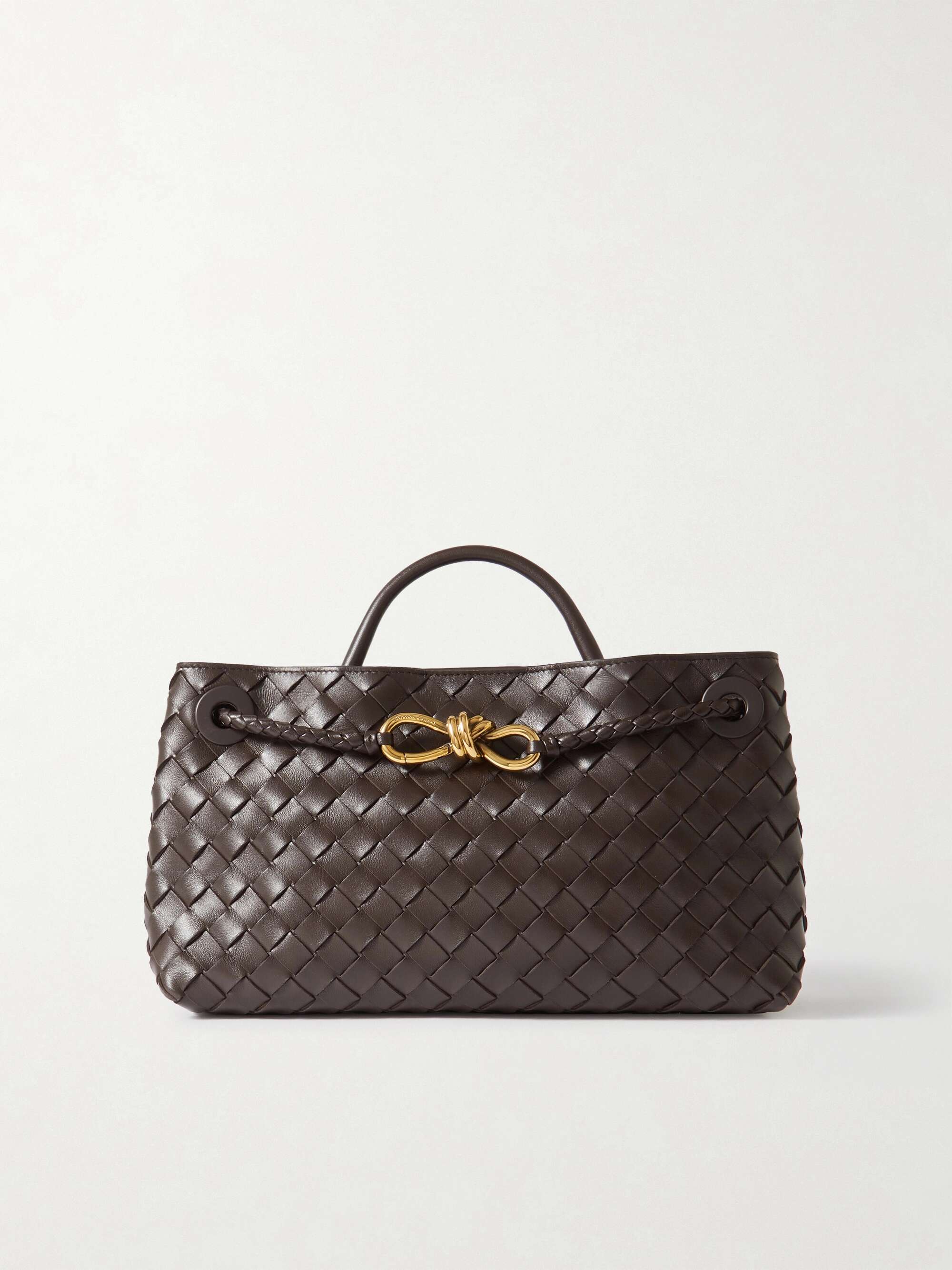 Andiamo East-West Small Intrecciato Leather Tote