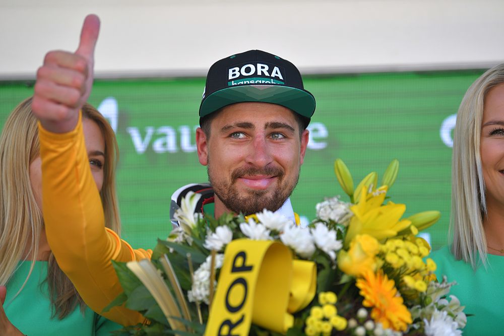 Peter Sagan (Bora-Hansgrohe) wins stage 3 at Tour de Suisse and takes the overall lead