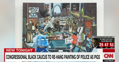 Student's painting depicting police as pigs to be removed from the U.S. Capitol complex