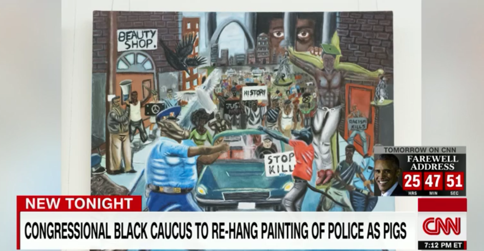 Student&amp;#039;s painting depicting police as pigs to be removed from the U.S. Capitol complex