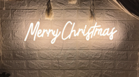 Neon Merry Christmas sign, Etsy