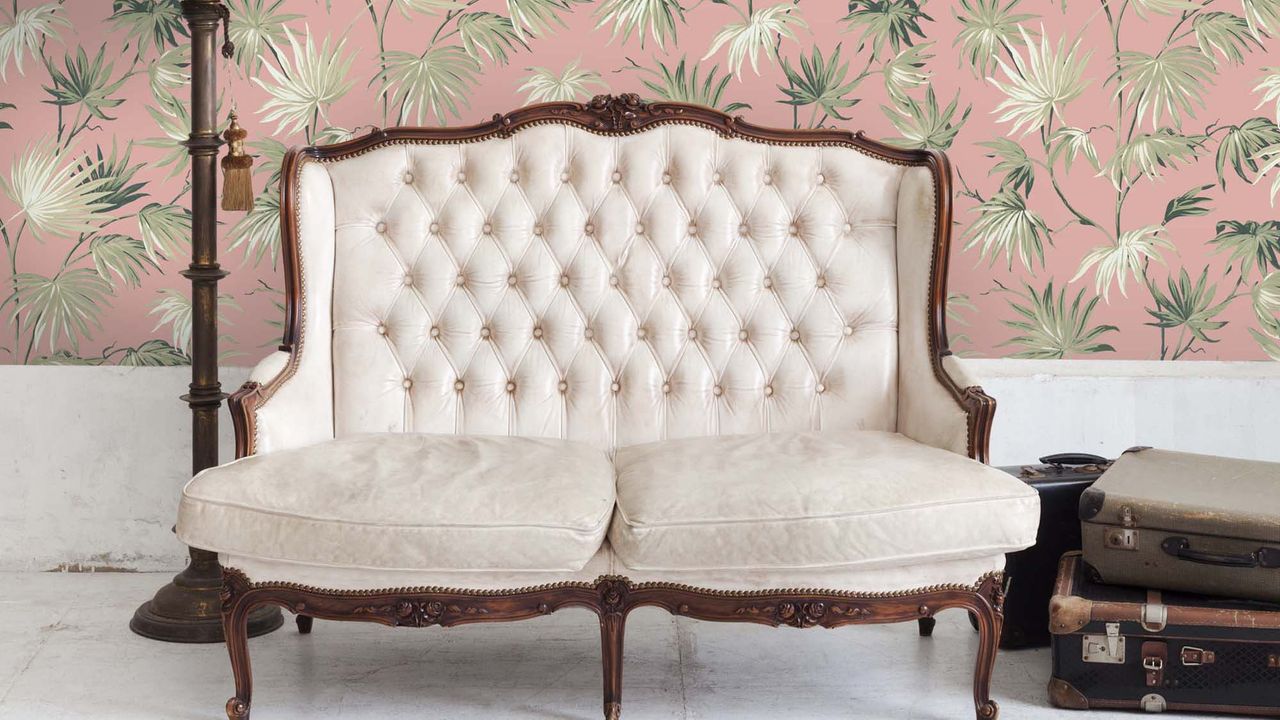 Wallpaper in a living room setting by Pearl Lowe