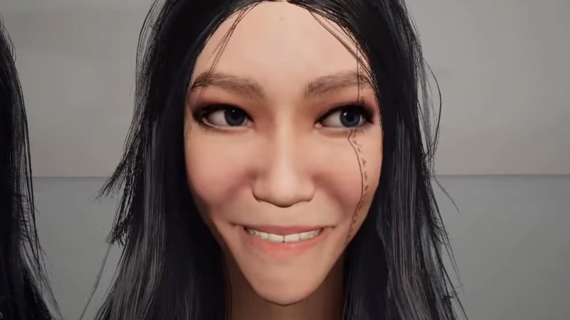 Early dark-haired character face model for Clair Obscur: Expedition 33