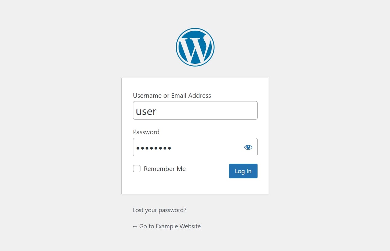 WordPress Log In