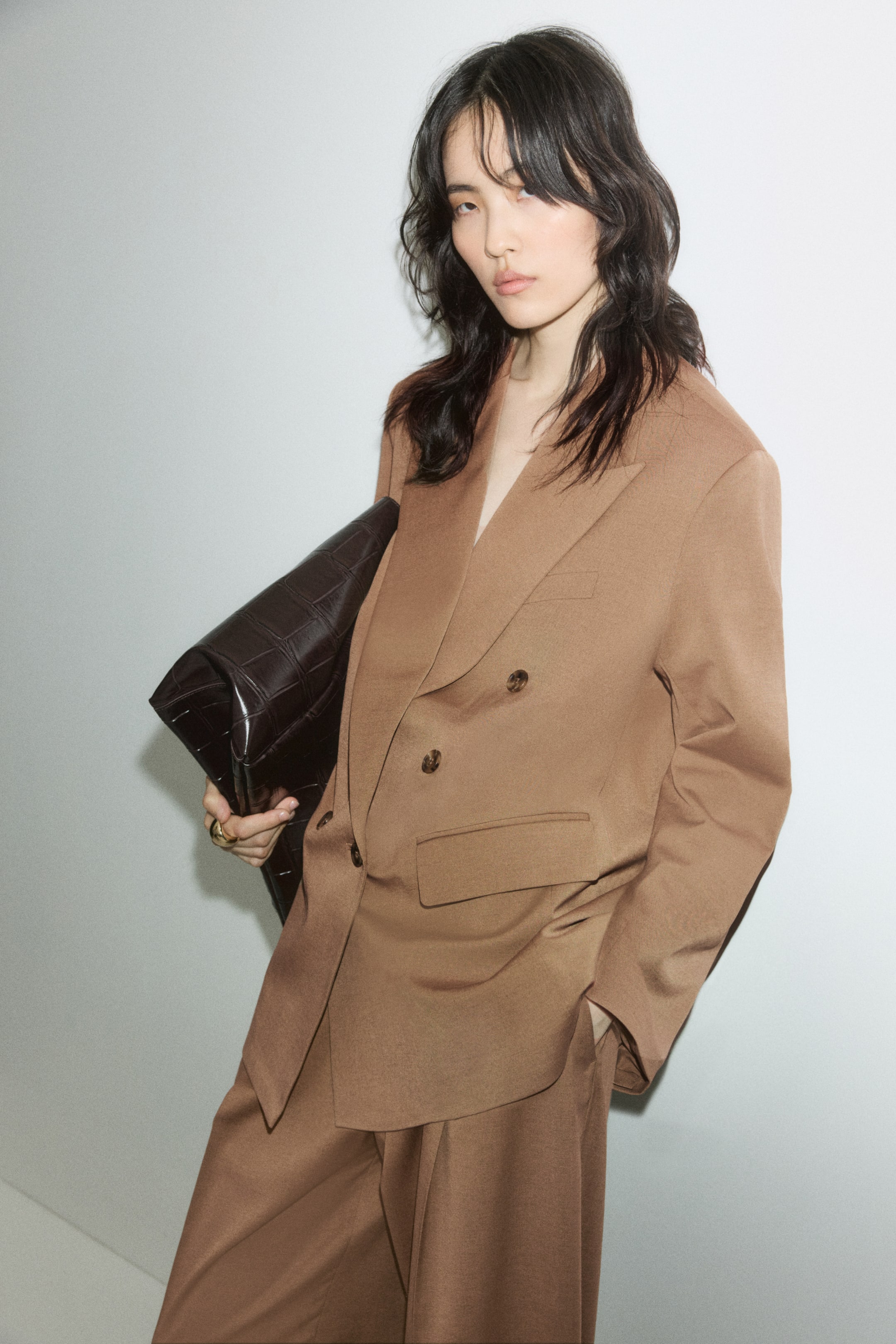 Oversized Twill Blazer