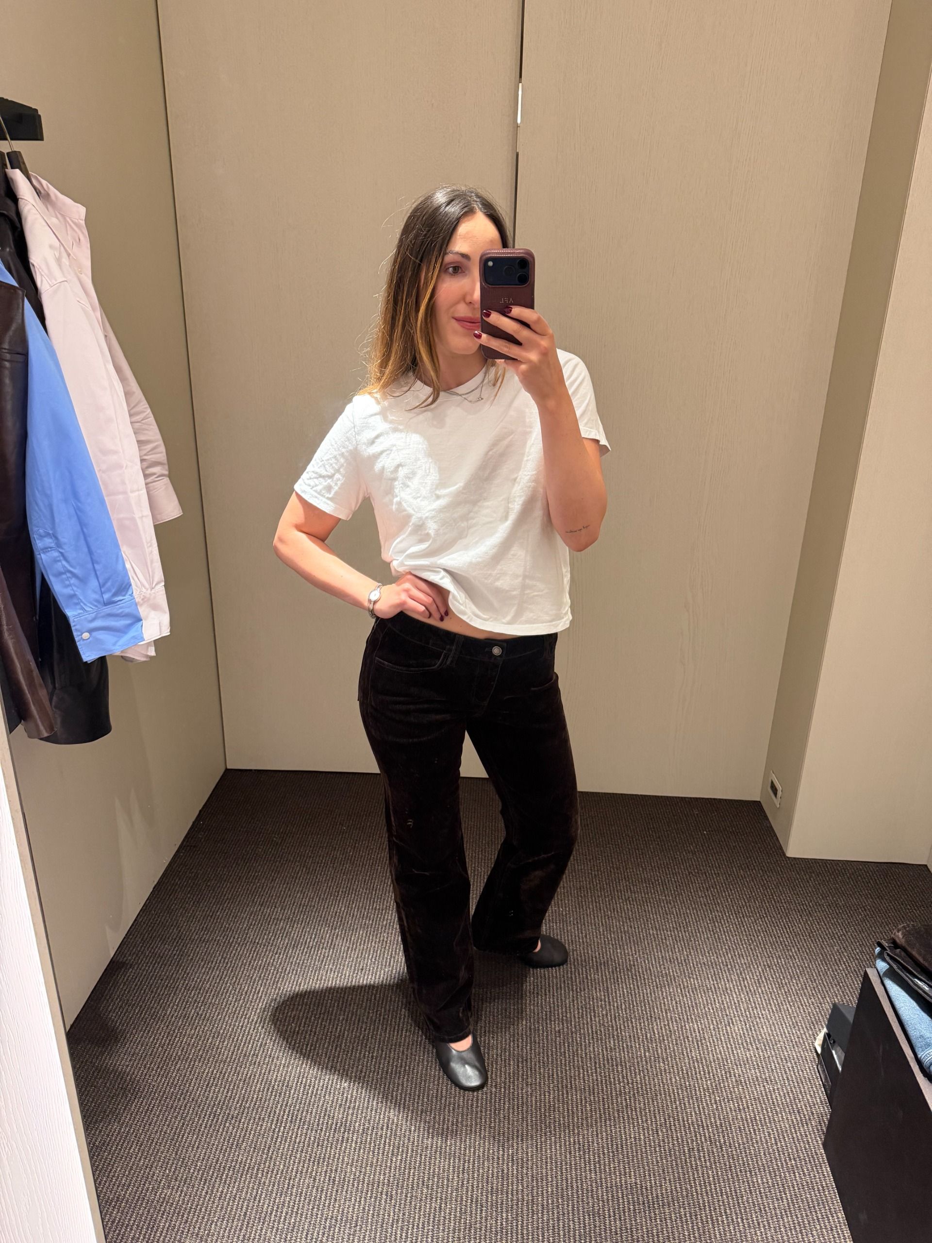 Anna LaPlaca wearing Massimo Dutti clothing at the new NYC flagship store.