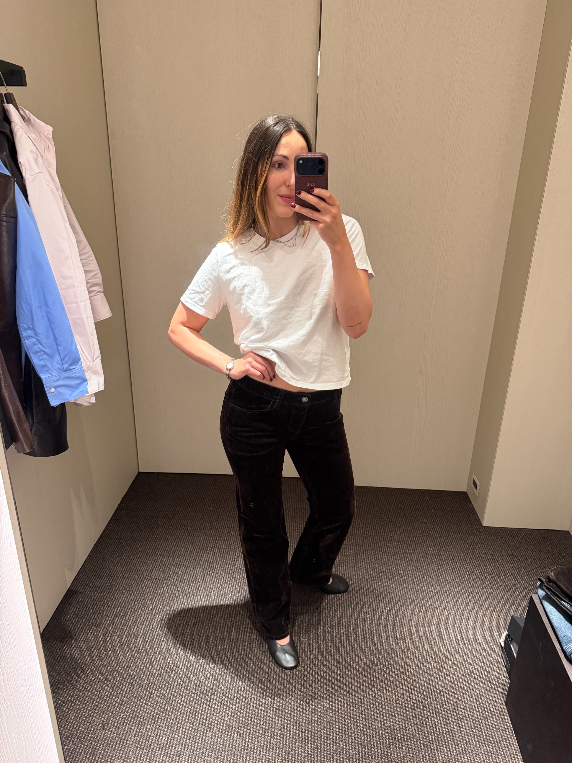 Anna LaPlaca wearing Massimo Dutti clothing at the new NYC flagship store.