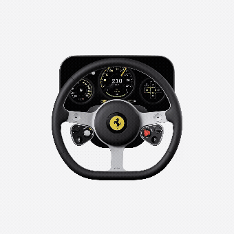 The Luce steering assembly is designed to be seen from all angles