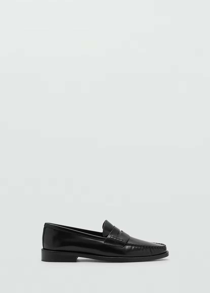 MANGO, Gathered Leather Moccasin - Women | Mango United Kingdom