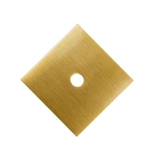 Brass 1.25 Inch Square Knob Backplate 