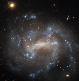 A photo of a spiral galaxy