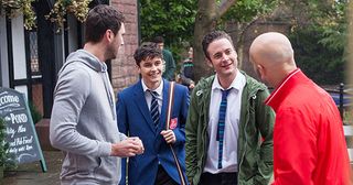 Buster Smith starts his football academy with Damon Kinsella in Hollyoaks