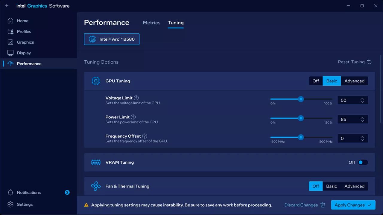 Intel's new Graphics Software app