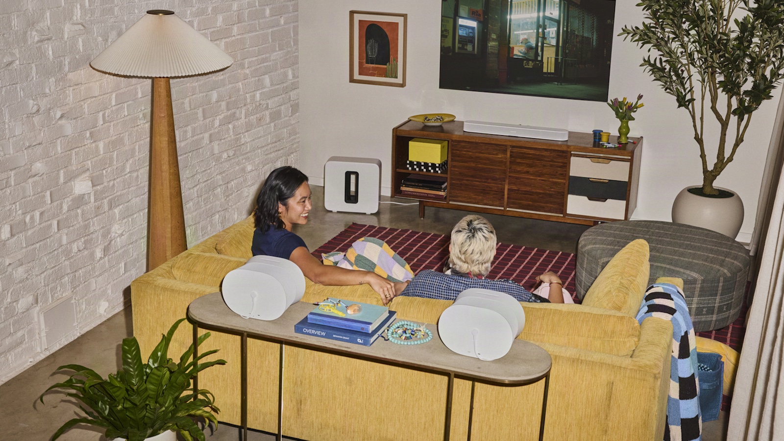 The Sonos Beam Ultra, photographed in a living room