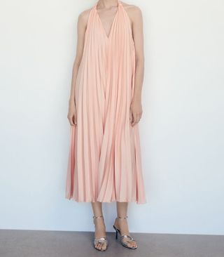 Mango Pleated Long Dress