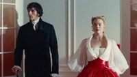 Jacob Elordi as Heathcliff and Margot Robbie as Cathy in Wuthering Heights
