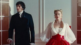 Jacob Elordi as Heathcliff and Margot Robbie as Cathy in Wuthering Heights