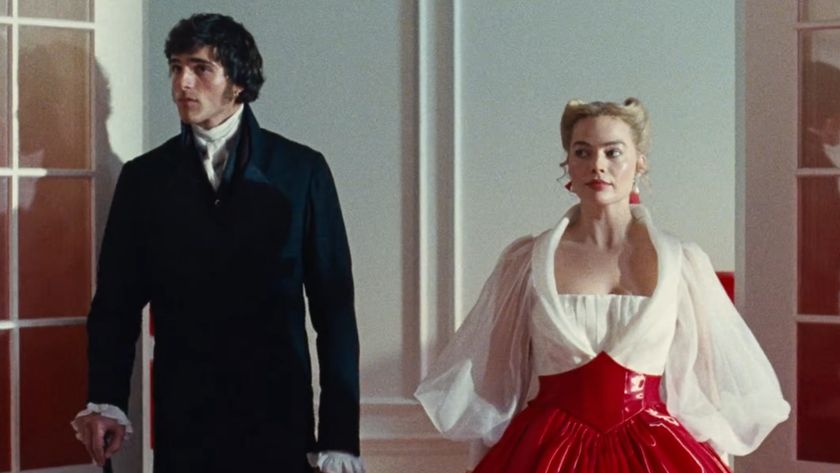 Jacob Elordi as Heathcliff and Margot Robbie as Cathy in Wuthering Heights