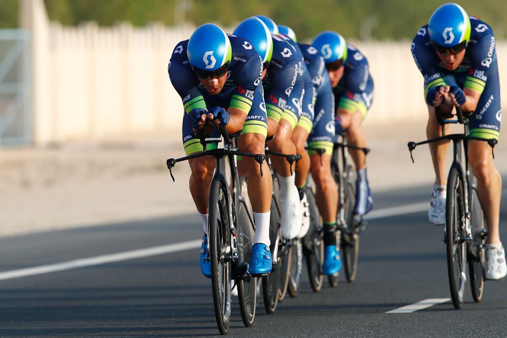 Orica-BikeExchange en route to third in the Worlds TTT