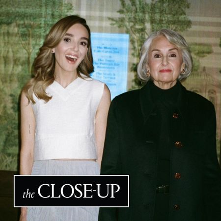 Chloe Fineman and her mom attend the 2025 Fall Tory Burch show