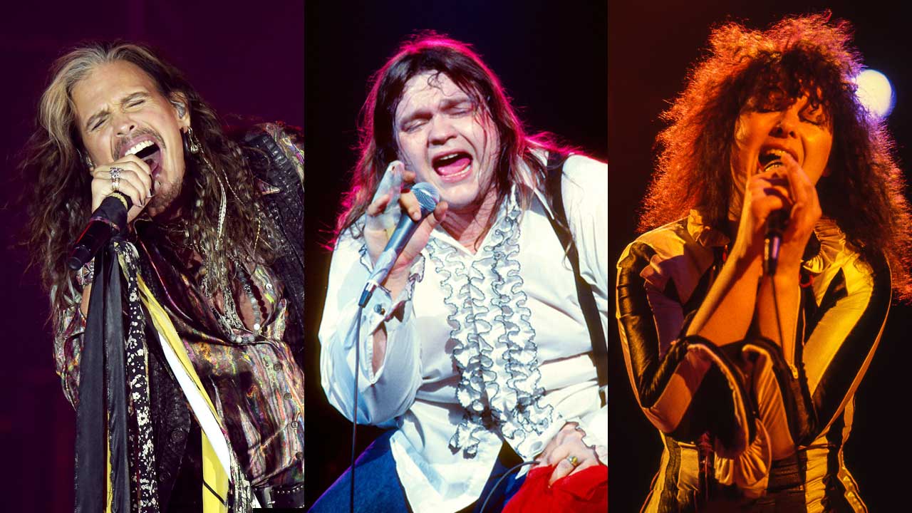 Steven Tyler, Meat Loaf and Ann Wilson onstage (composite image)