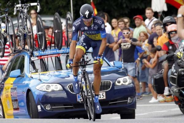 Alberto Contador (Saxo Bank-Tinkoff Bank) showed his hand with a fine time trial display.