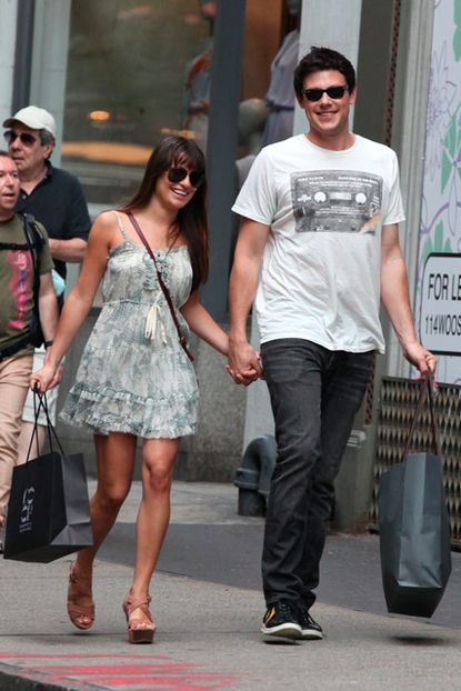 Glee stars Lea Michele & Cory Monteith in New York