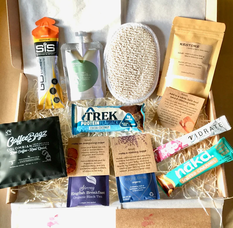 A hamper of various products