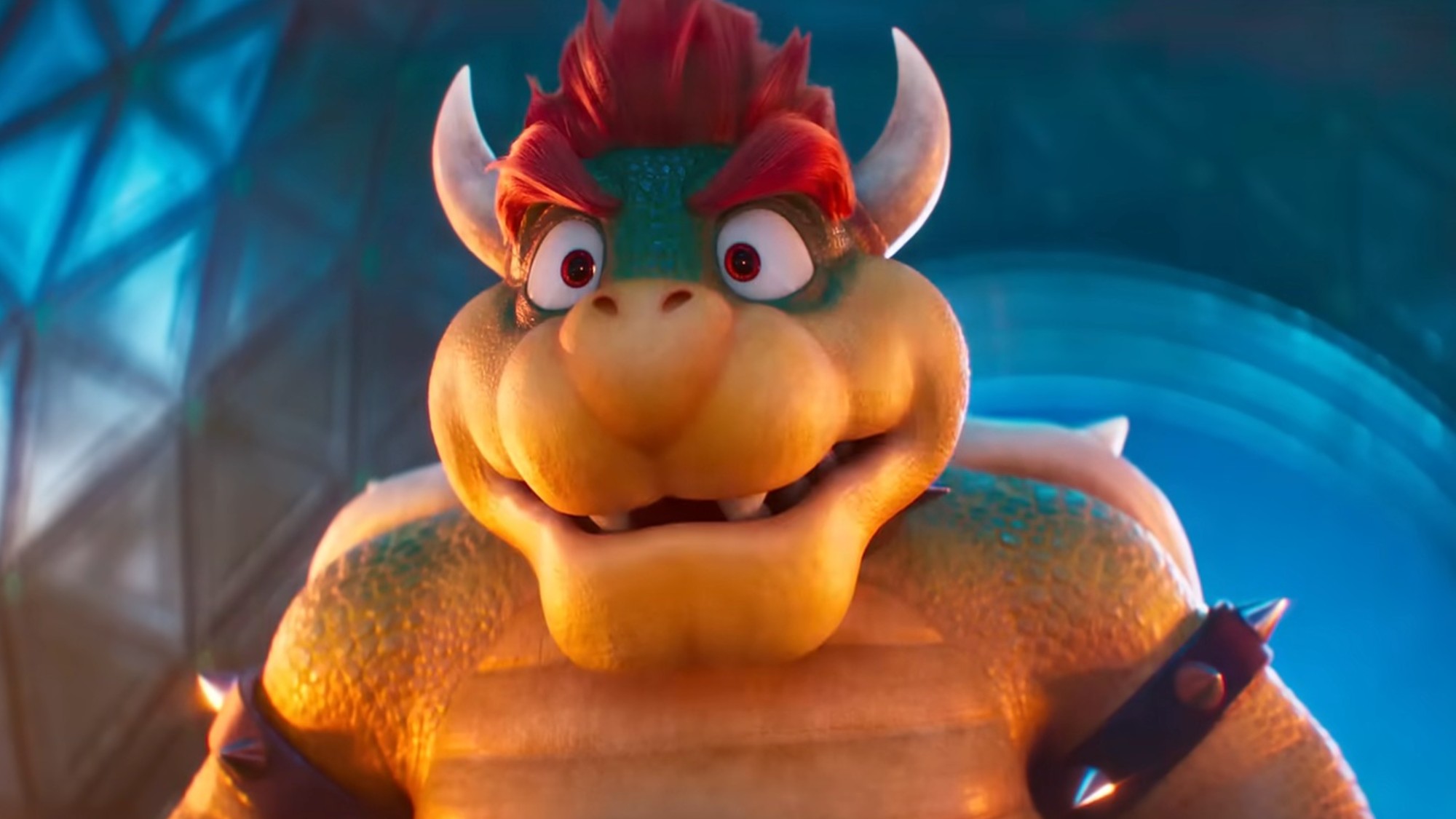 A stunned Bowser in The Super Mario Galaxy Movie
