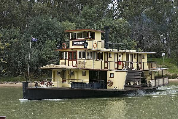 The Emylou paddle-steamer is one of many that can be found along the Murray River, most are based in Echuca.