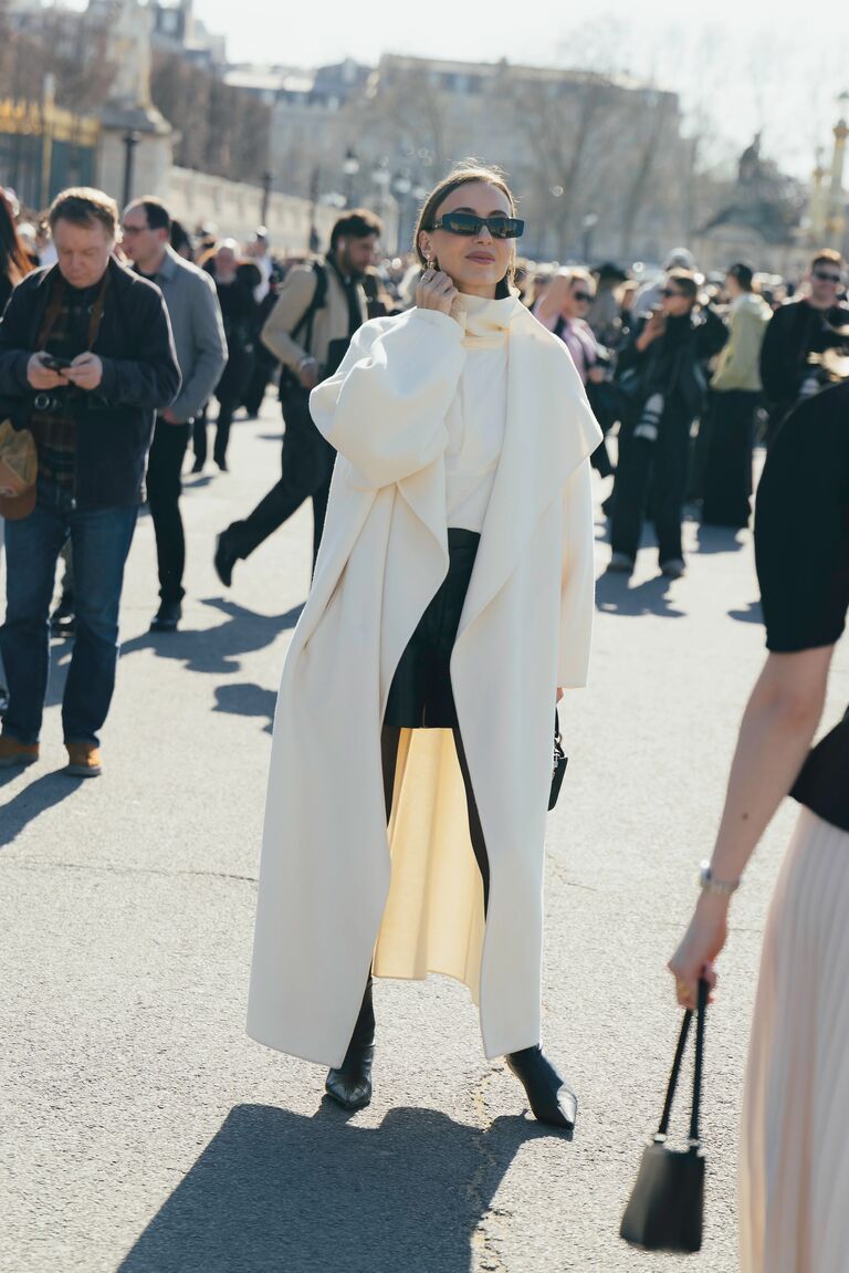 fashion insiders attend day 1 of paris fashion week wearing neutral outfits